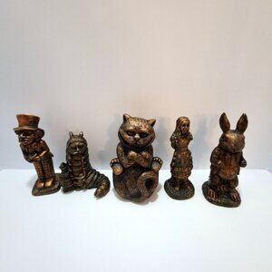 New Set Of 5 Alice In Wonderland Statues For Garden